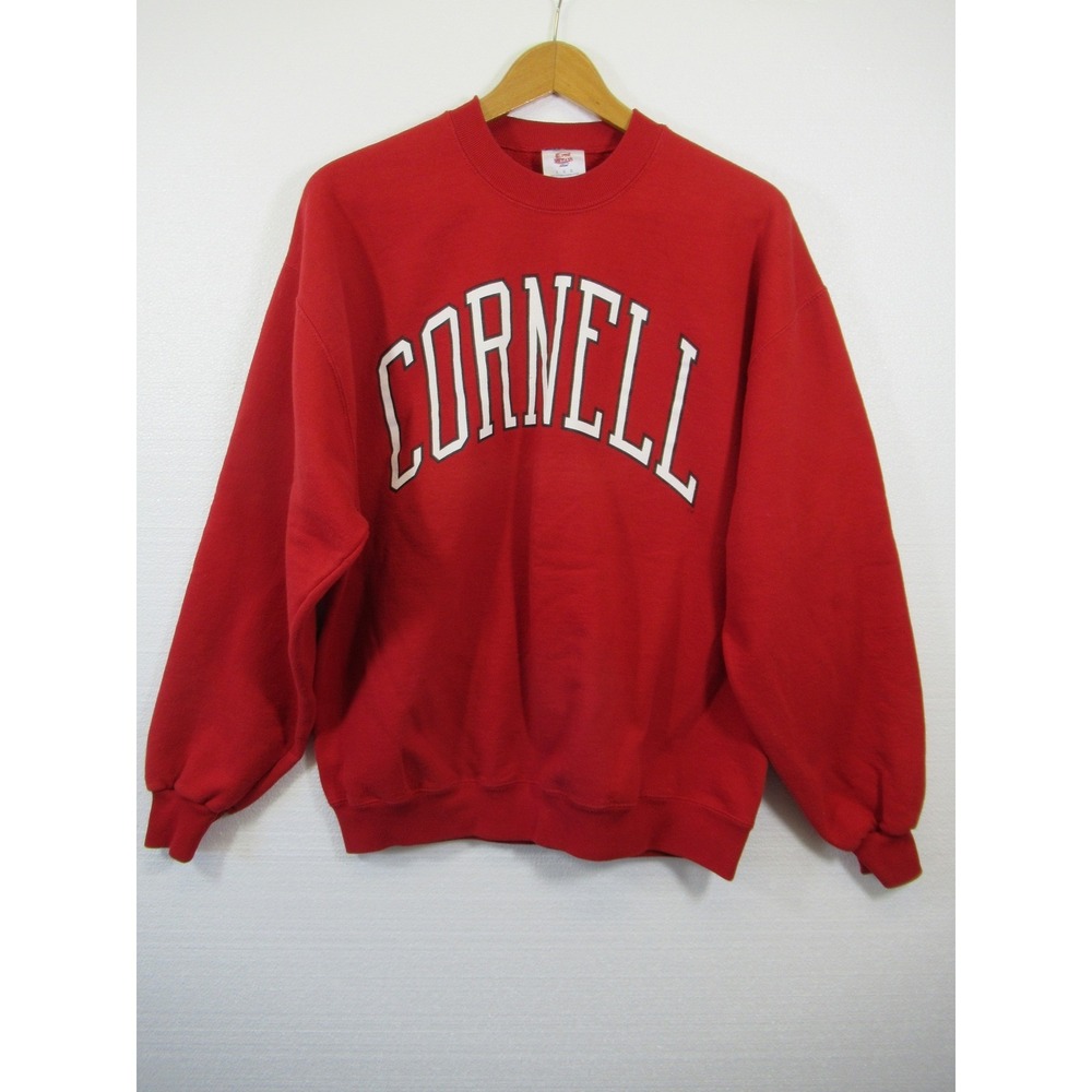 Vintage 90s Y2K Cornell University Crewneck Sweatshirt Men Large Red Jerzees